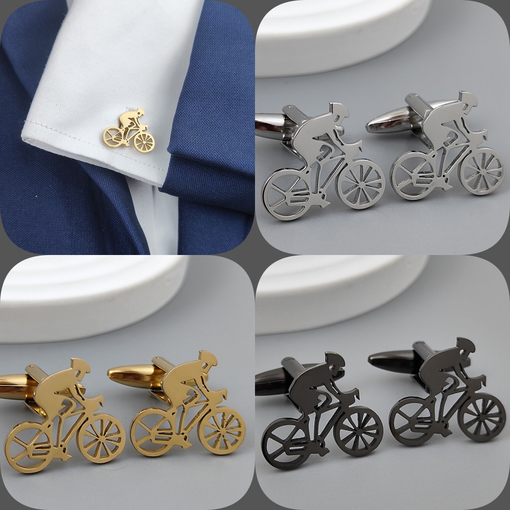 Men'S Formal Wear Ties - Позолоченные запонки для велосипеда, черные манжеты