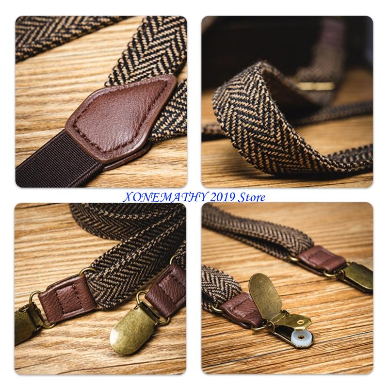 Suspender Clip Formal - Регулируемые жаккардовые подтяжки F42F для металлических