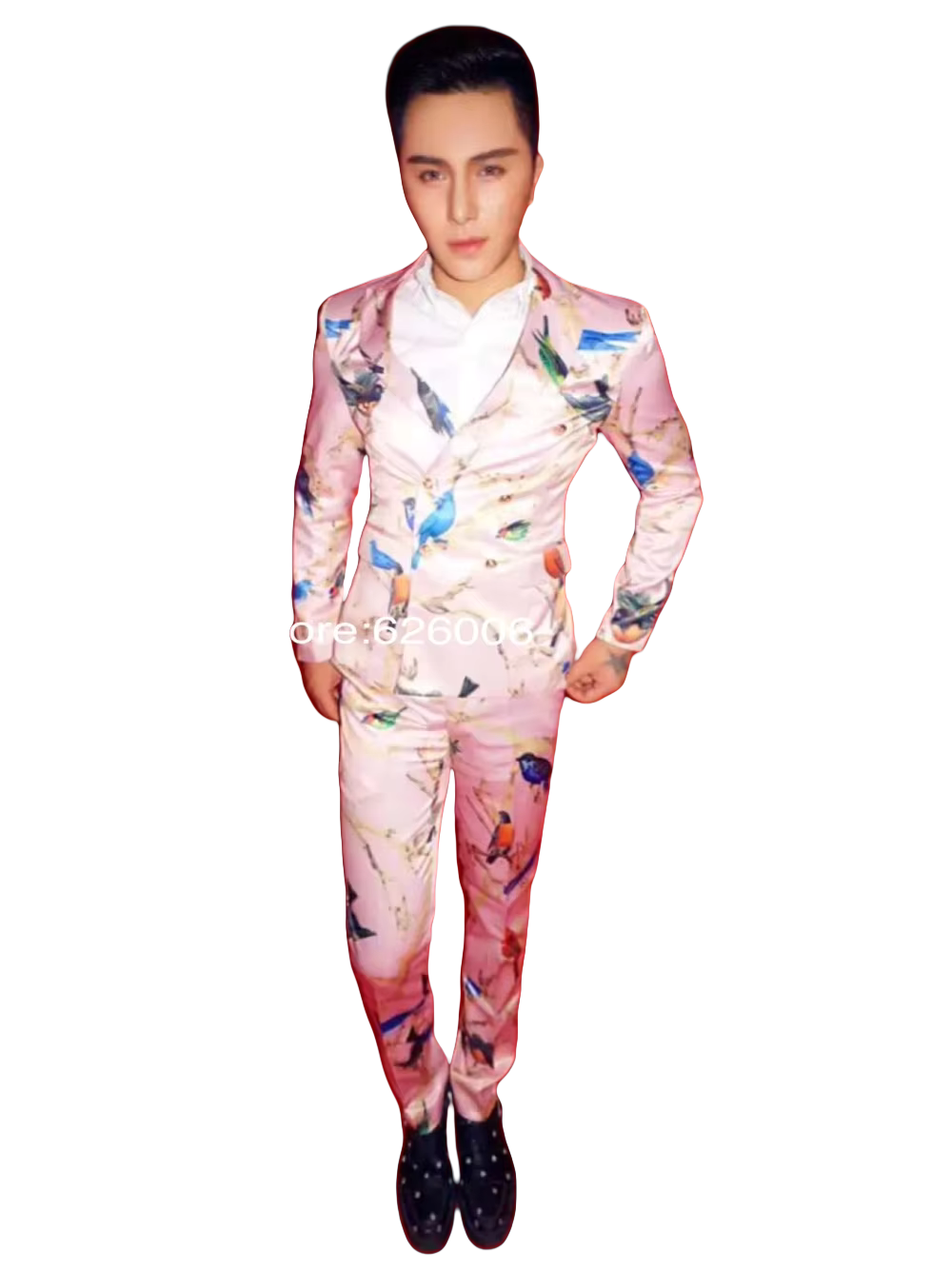 Men Formal Wear Dress - Мужская мода цветок розовые костюмы с