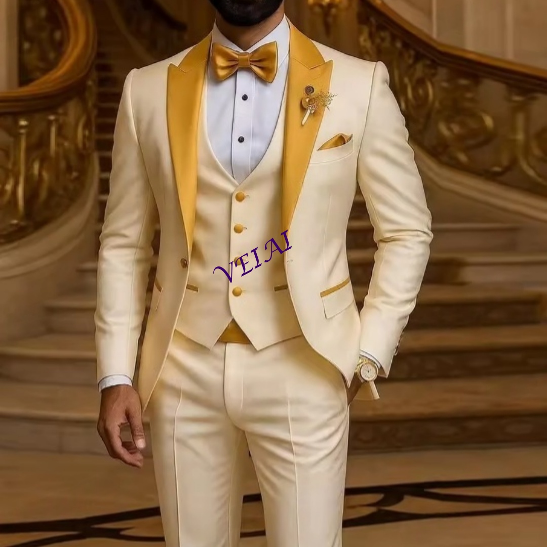 Men'S Used Formal Wear - Мужской костюм цвета слоновой кости по