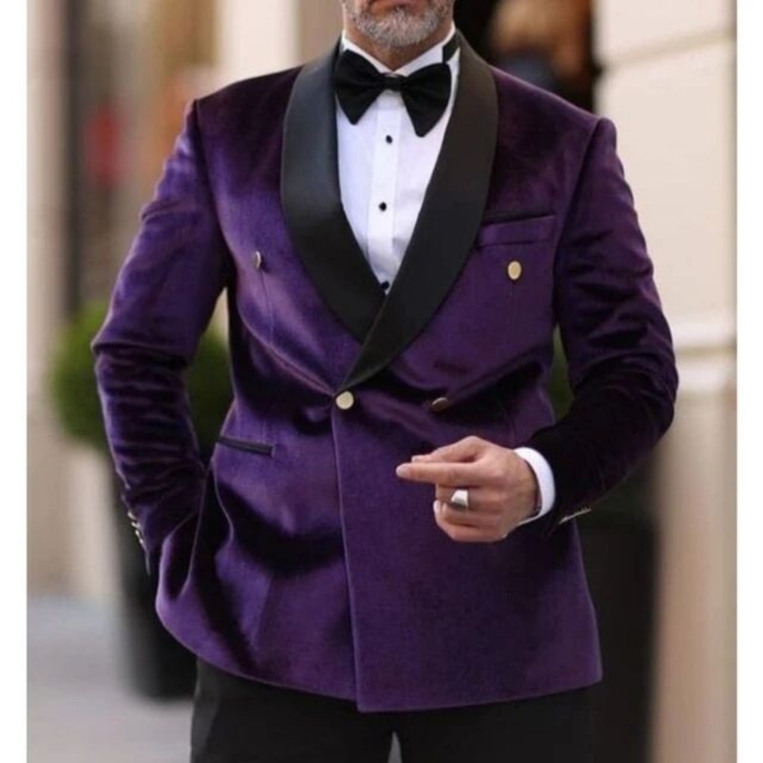 Men Formal Wear With Coat - Мужской бархатный свадебный костюм-пиджак XS-6XL, двубортный