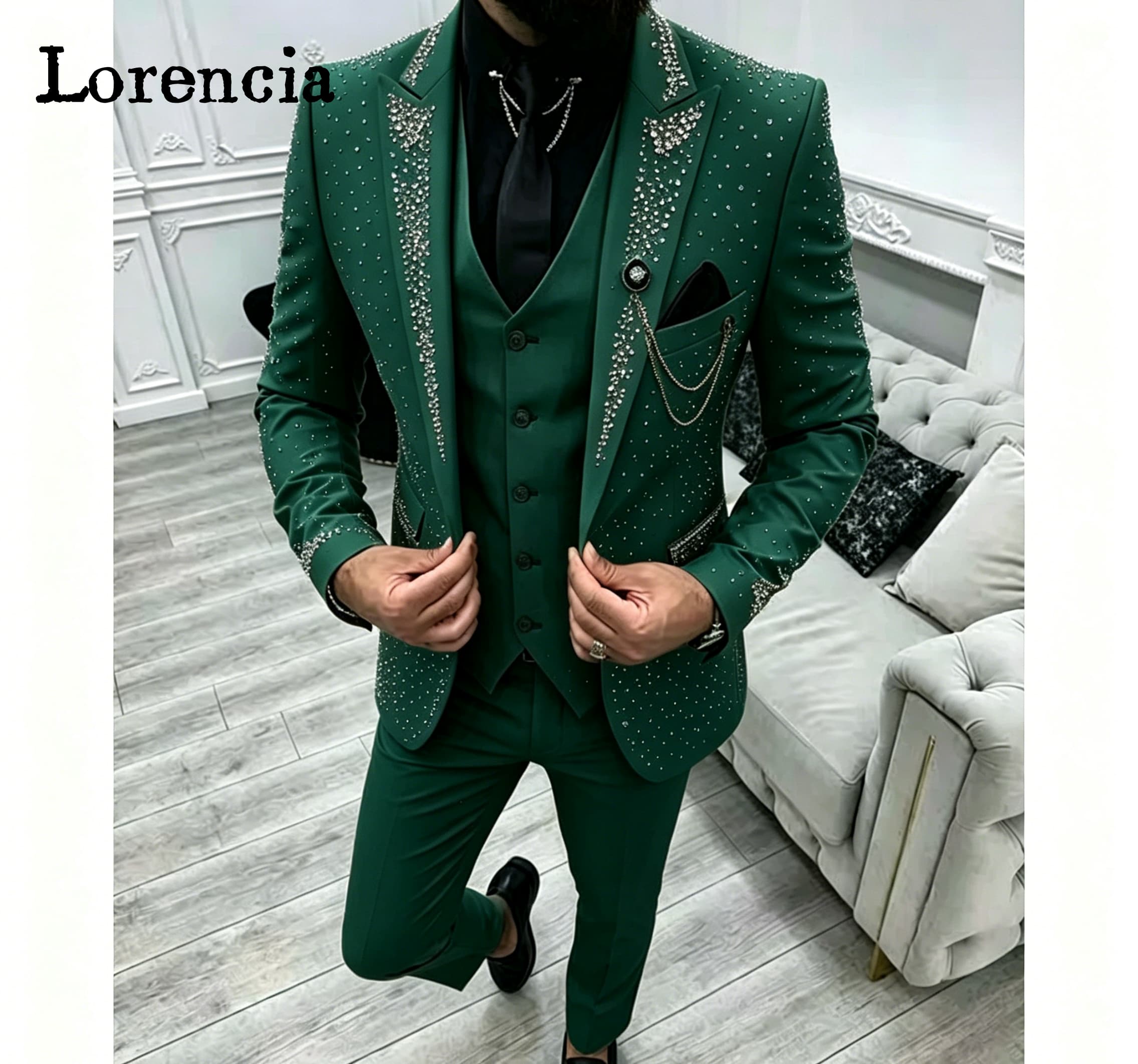 Men'S Formal Evening Wear - Роскошный мужской костюм-тройка: пиджак с острыми