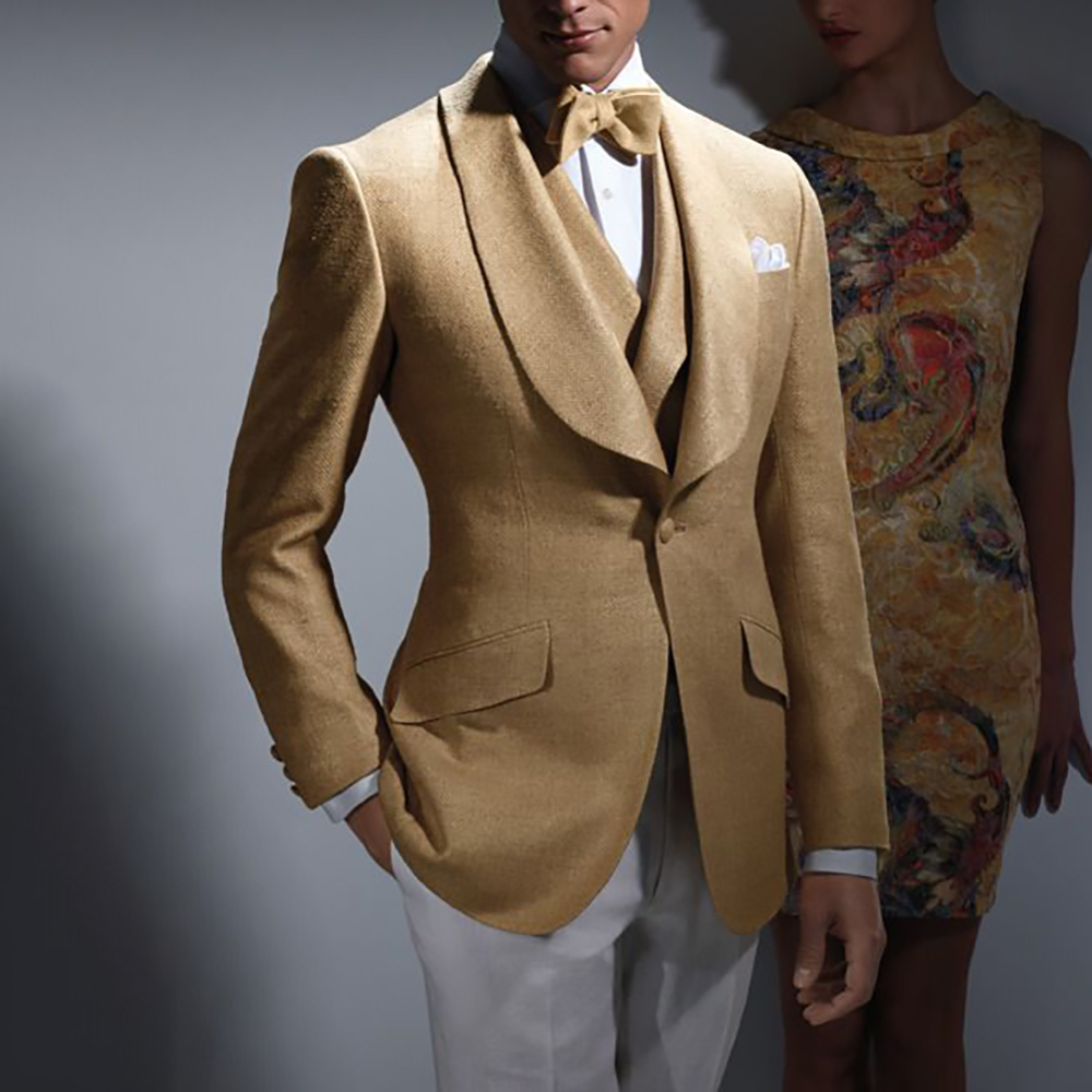 Men Formal Wear Wedding Guest - Мужской костюм приталенного кроя, комплект из