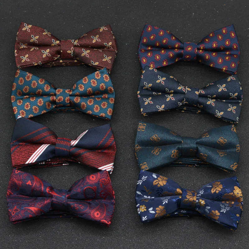 Men'S Formal Wear Ties - Мужской галстук-бабочка для свадьбы, двойной, винтажный,