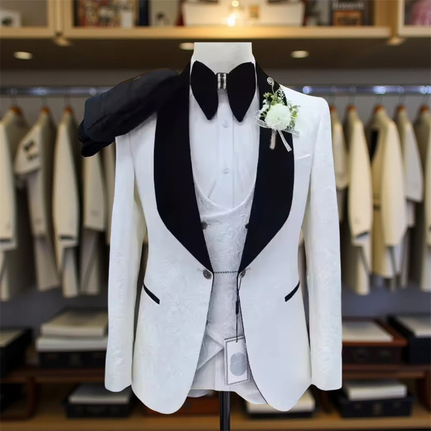 Men Formal Wear 2025 - 3 шт. Свадебные костюмы с цветочным