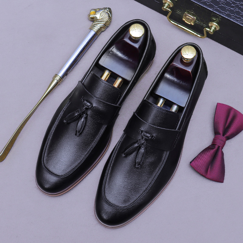 Men Formal Wear Dress - Мужские лоферы из натуральной кожи с