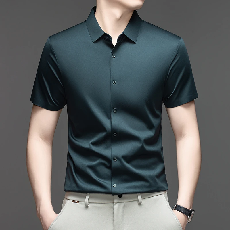 Mens Formal Look - Мужская классическая рубашка с коротким рукавом