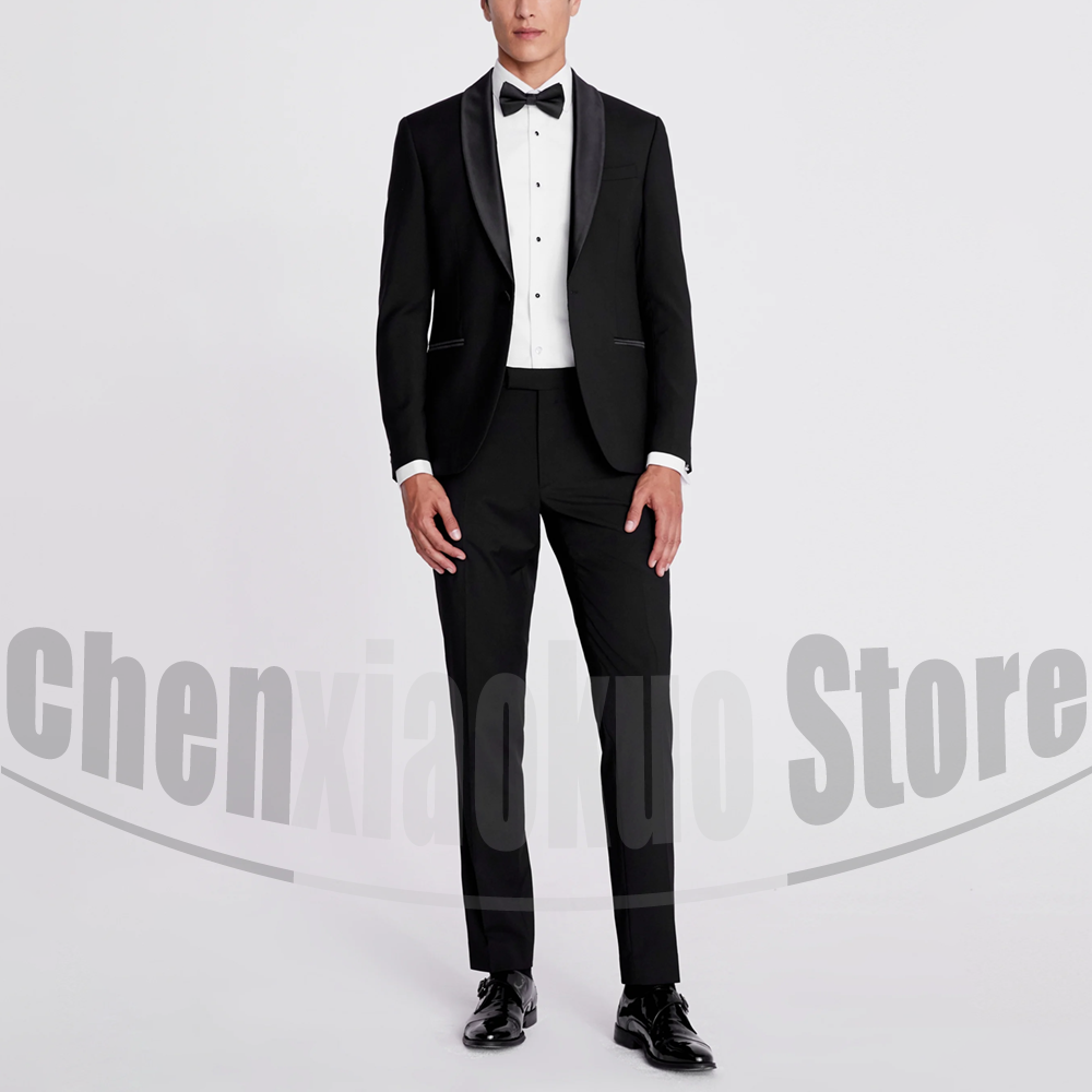Черные мужские костюмы из двух – обзор и цена Men Formal Wear 2025