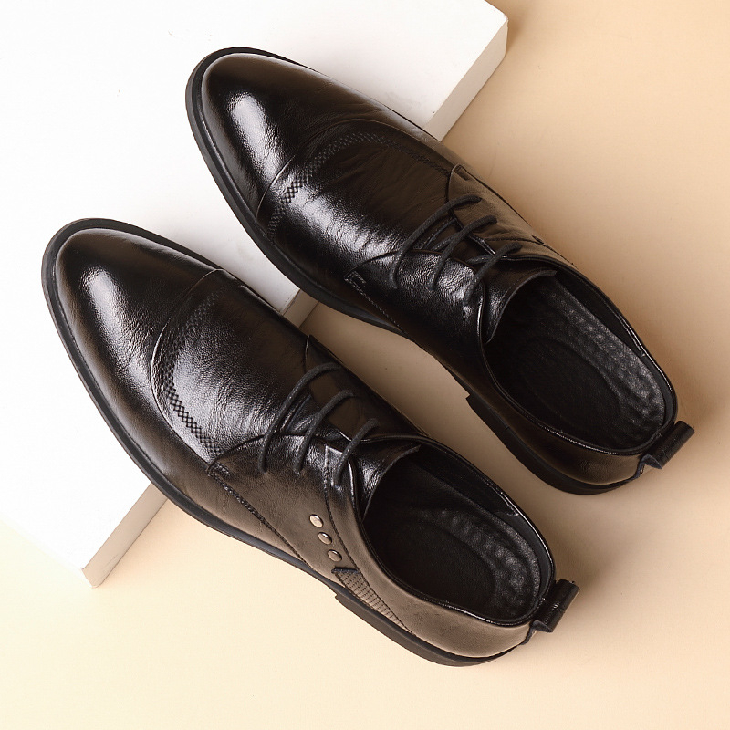 Кожаные оксфорды с металлическ – обзор и цена Men'S Formal Office Wear Shoes