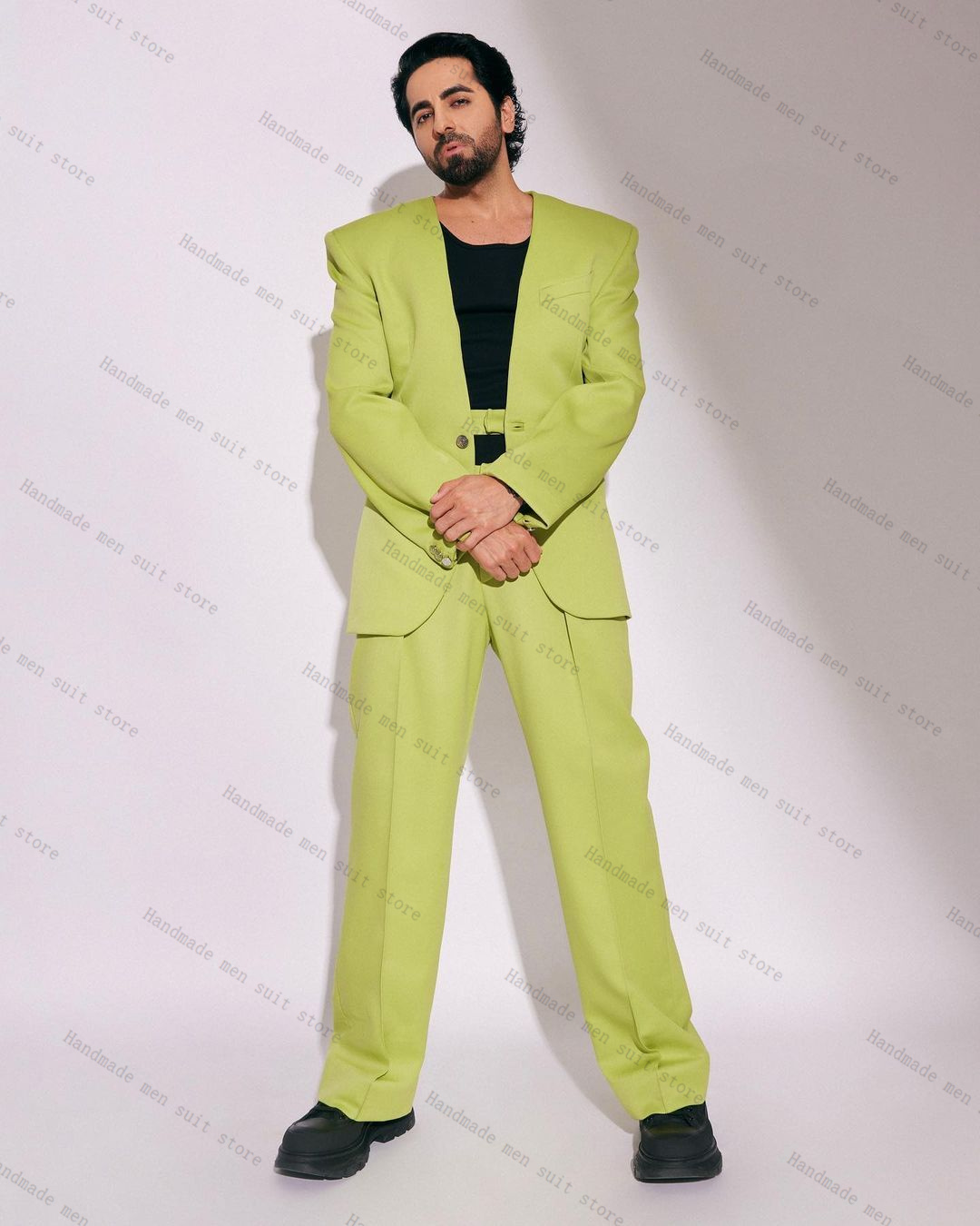 Модный зеленый мужской костюм, – обзор и цена Men Formal Wear With Coat