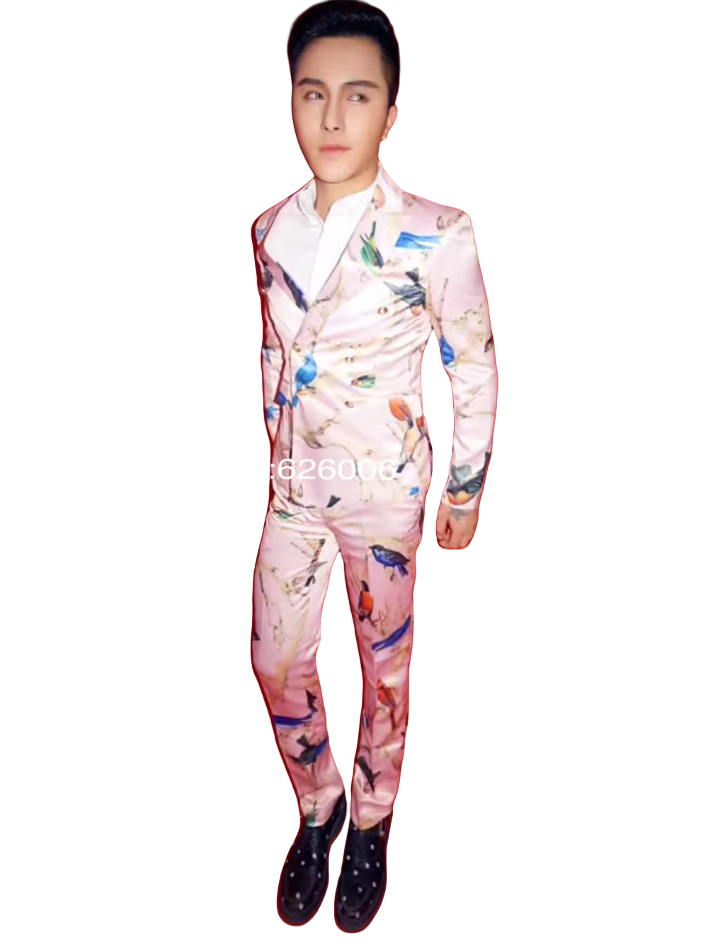 Мужская мода цветок розовые ко – обзор и цена Men Formal Wear Dress