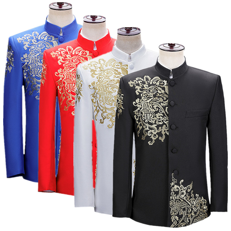 Новый мужской пиджак с вышивко – обзор и цена Men'S Vintage Formal Wear