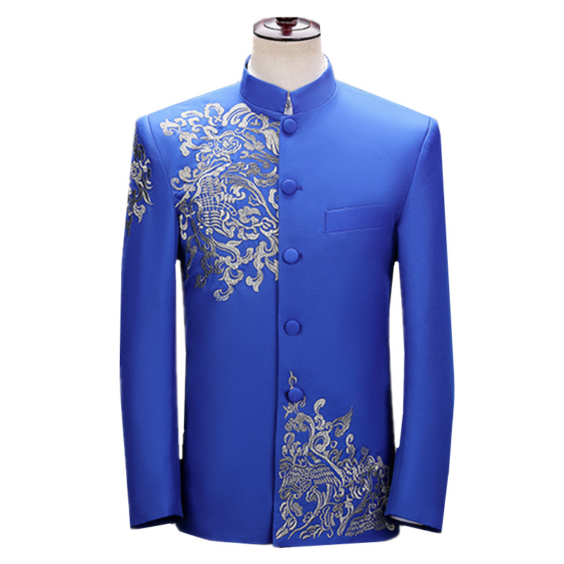 Новый мужской пиджак с вышивко – обзор и цена Men'S Vintage Formal Wear