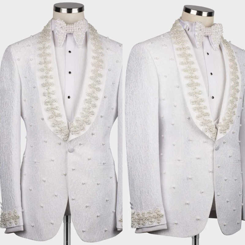 Белые свадебные мужские костюм – обзор и цена Men Formal Wear With Coat