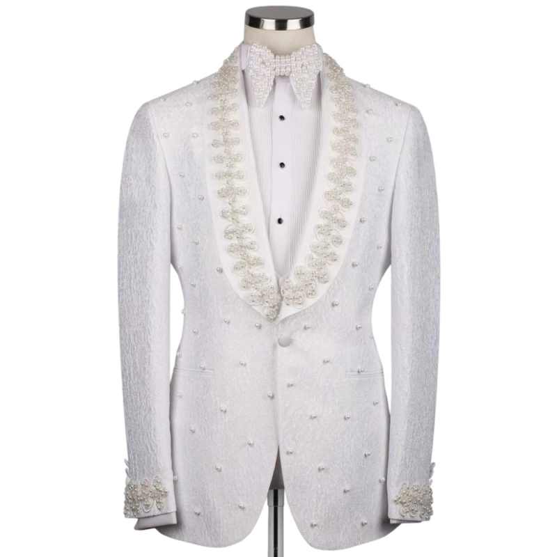 Белые свадебные мужские костюм – обзор и цена Men Formal Wear With Coat
