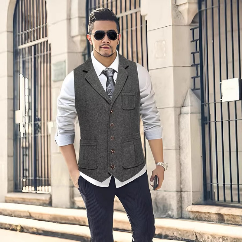 Мужской твидовый жилет в елочк – обзор и цена Men'S Vintage Formal Wear