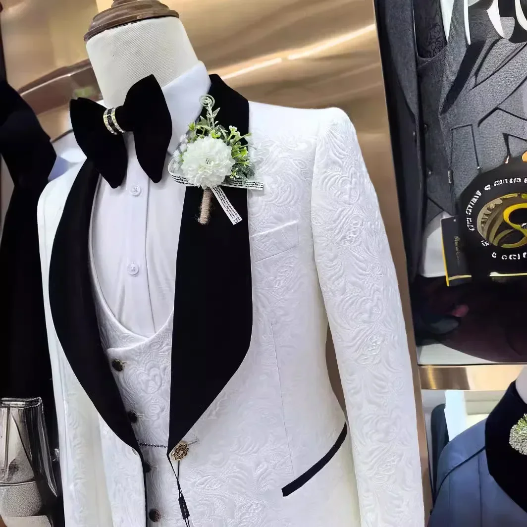 3 шт. Свадебные костюмы с цвет – обзор и цена Men Formal Wear 2025